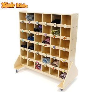 Armoires de rangement en bois Xiair Montessori pour matériaux de garderie stockant des jouets bibliothèques équipement éducatif de salle de classe préscolaire - Product Image 1