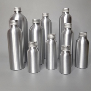 Botella de Aluminio de 50-250 ml con Tapa, Botellas Recargables para Cosméticos, Tapa Plateada Dorada, Envase de Aluminio, Botella de Viaje - Product Image 1