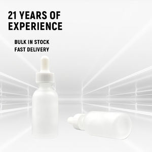 Botella de Vidrio Esmerilado de Alta Calidad para Aceites Esenciales con Gotero Europeo para Tinturas Herbales, Envase Cosmético DIY - Product Image 1