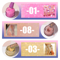 RS Nail 2026 Sampel Gratis Rubber Base Private Label 2 in 1 Hema Free Rubber Base Coat Gel Polish untuk Kuku Base Gel Coat