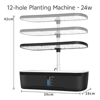 Machine de culture hydroponique intelligente à 12 trous pour légumes et fleurs, entièrement automatique, sans sol, écologique, pour l'extérieur