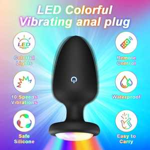 هزاز شرجي للرجال يتم التحكم فيه عن بعد لاسلكيًا مع إضاءة LED للاستمناء - Product Image 1