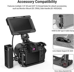 กรงอลูมิเนียมอัลลอยด์ขนาดเล็กสำหรับ <span class=keywords><strong>Nikon</strong></span> Z5 / <span class=keywords><strong>Z6</strong></span> / Z7 / Z6II / Z7II -2926 - Product Image 5
