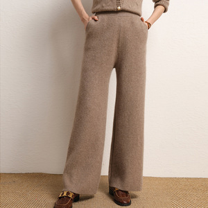 <span class=keywords><strong>Pantaloni</strong></span> Palazzo da Donna a <span class=keywords><strong>Vita</strong></span> Alta <span class=keywords><strong>in</strong></span> Morbido Cashmere Lavorato a Maglia, Gamba Larga, <span class=keywords><strong>Vita</strong></span> Elastica, Vestibilità Ampia, Caldi, <span class=keywords><strong>con</strong></span> Tasche Laterali - Product Image 3