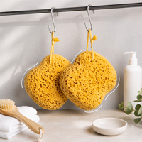 Éponge de Douche en PU Réutilisable pour Hôtels et Spas, Grande Taille, Exfoliation Douce, Mousse Abondante, avec Corde de Suspension, Vente en Gros CF, OEM