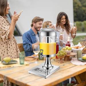 Dispensador de bebidas de 2,2 galones <span class=keywords><strong>con</strong></span> soporte Dispensador de agua de acero inoxidable <span class=keywords><strong>con</strong></span> núcleo de hielo, espita, <span class=keywords><strong>jarra</strong></span> de tarro de bebida - Product Image 6