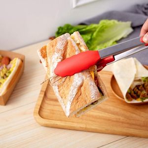 Ensemble de cuisine en silicone de qualité alimentaire, pinces de cuisine en acier inoxydable, spatule, pinces de barbecue, cuillères, ustensiles de cuisine essentiels - Product Image 6