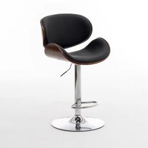 Silla de Bar de Cuero Personalizada de Fábrica Wss, Muebles para el Hogar, Patas de Acero, Taburete de Bar Giratorio, Ajustable - Product Image 2