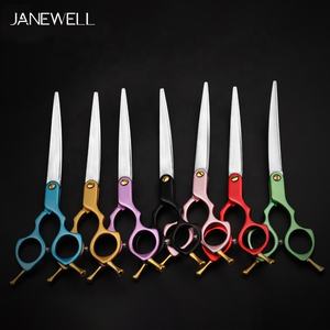 Tijeras de Peluquería Canina de Venta Caliente, Estilo <span class=keywords><strong>Asiático</strong></span>, Hoja Curva de 6.5 Pulgadas, Tijeras para Cortar el Pelo de Mascotas - Product Image 1