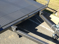 Remorque de voiture galvanisée par trempage à chaud avec revêtement en poudre noire australienne, Mini-remorque d'excavatrice à rampe