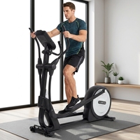 Appareil de fitness elliptique avec console numérique et poignées mobiles pour un entraînement cardio complet du corps et des exercices physiques
