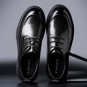 Chaussures en cuir pour hommes en cuir de vachette haut de gamme personnalisées avec lacets de haute qualité, imperméables, pour les mariages d'automne, les occasions professionnelles et formelles - Product Image 6