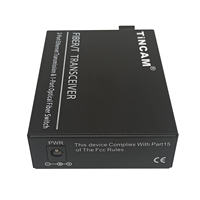 TINCAM 10/100M, 2 Puertos PoE, 1 Puerto SC, Switch PoE de Fibra Única, Conversor de Medios Dúplex para Cámaras de Seguridad CCTV e IP