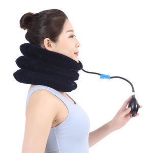 Bantal penghilang nyeri leher tengkuk, alat traksi leher tiup bisa disesuaikan - Product Image 6