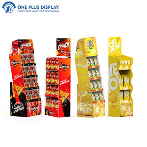 Exhibidores de Cartón Resistentes para Piso, Exhibidores de Papel Corrugado Desplegables para Marketing de Alimentos y Bebidas en Tiendas - Product Image 1