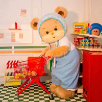 Costume de mascotte en peluche Ours BaoBao, célèbre sur Internet, avec coiffe de cosplay, tenue de performance de style chinois