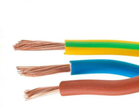 Câble électrique industriel pour bâtiment, conducteur en cuivre nu flexible multibrins, isolé en PVC, 450/750V, 60227 IEC 02 RV