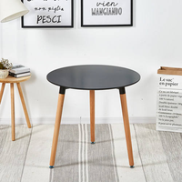 Petite table à thé ronde au design moderne et simple Table basse en bois MDF pour meubles de maison pour balcon ou salon