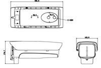 Boîtier de caméra de sécurité 14 POUCES avec refroidisseur de chauffage et essuie-glace Boîtier de caméra de vidéosurveillance résistant aux intempéries Accessoire de surveillance