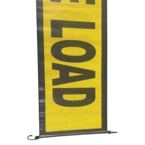 Lona de seguridad para carga sobredimensionada de 18 x 84 pulgadas con impresión personalizada, de malla, para remolques de vehículos, con cuero PU y gancho - Product Image 6