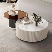 Table basse ronde blanche de style italien moderne, de luxe, avec rangement, taille familiale, pour salon et canapé – Meilleures ventes