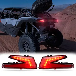 Right & Left Rear LED Taillights Red Rear Brake Stop Lights for Can Am X3 Maverick X3 XDS XRS Max Turbo R 2017-2023 ATV UTV