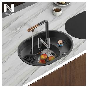 NLS5540 Évier de cuisine à bol unique fait à la main pour comptoir de bar Style circulaire de haute qualité pour voiture de tourisme <span class=keywords><strong>Camping</strong></span> <span class=keywords><strong>Car</strong></span> - Product Image 3