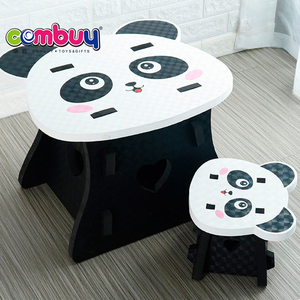 Panda Shape Children Study Furniture <strong>Puzzle</strong> Eva Foam <strong>Table</strong> and Chairs - Product Image 3