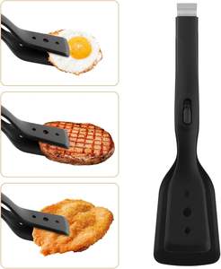 ที่หมุนไข่ซิลิโคนและไม้พาย2-in-1ที่หนีบอาหารทนความร้อนสำหรับแพนเค้กขนมปังฝรั่งเศสและไข่เจียว - Product Image 2