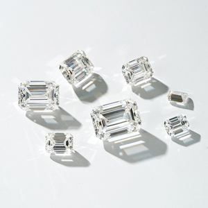 Diamant cultivé en laboratoire HPHT, taille émeraude, DEF VS, taille calibrée, diamant non monté pour la création de bijoux - Product Image 2