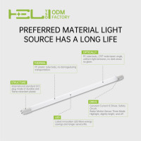 Tubo de Luz LED T8 con Certificación CE RoHS, 18W, 2700LM, 6500K, G13, 270 °   Tubo de PC para Oficina, Almacén, Pasillo, Garaje