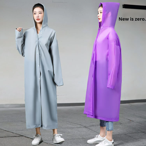 Adults Matte Finish Unisex EVA Outdoor Hiking Lightweight Thickened Disposable <strong>Raincoat</strong> One-Piece Extended Style Rain Proof - Product Image 4