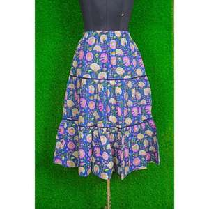 Falda Maxi de Algodón con Estampado Floral Hecha a Mano, Estilo Boho para la Playa, Prenda Étnica, Falda Larga para Mujer, Talla Personalizada, Precio al por Mayor - Product Image 1