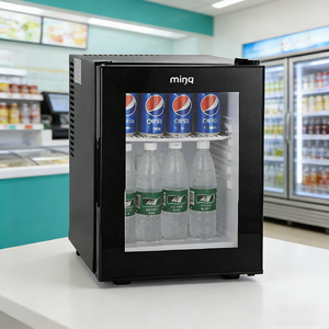 Réfrigérateur d'hôtel 30L, mini-réfrigérateur commercial, système de refroidissement silencieux, porte en verre, réfrigérateur à boissons, appareil pour bureau et hôtel - Product Image 3