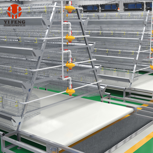 Gabbia a strati convenzionale a 4 livelli, gabbia a batteria in acciaio zincato, abbeveratoio a capezzolo, mangiatoia OEM per allevamenti avicoli, galline ovaiole, CE - Product Image 1