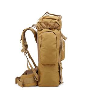 Hot Sale Custom Outdoor Waterproof 65L Hiking Survival Bag <b>Black</b> Tactical <b>Backpack</b> - Product Image 3