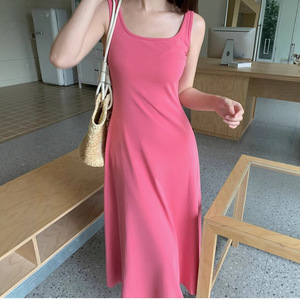 Mori Girl Style Sundress For Women Scoop Neck Tight Waist Long Dress Summer Casual Elegant Shopping Holiday Wear - Product Image 5