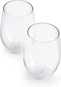 Vasos de plástico reciclables transparentes de 16 oz, copas de vino con alcohol, copas de vino sin tallo irrompibles con logotipo - Product Image 2
