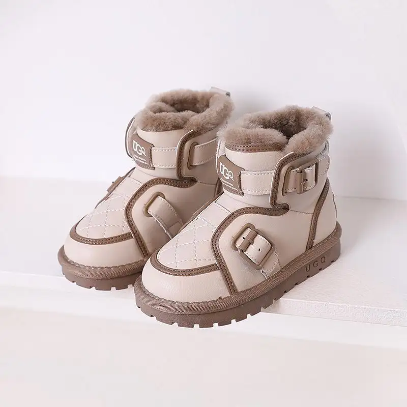 Wholesale New Design Waterproof Snow Boots for Kids 2022 Luxury Brand Baby Shoes Winter Girl Fashion Custom Boots for Children