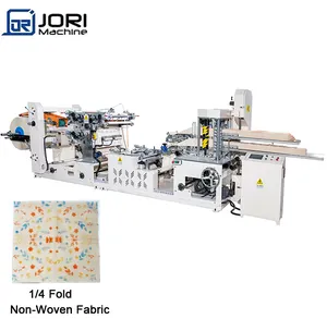 Napkin Making Machine Non-Woven Fabric Cloth Towel Recycling Paper Pulp 1/4 Fold Cutting 3 Colors Making Machine