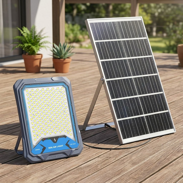 High Quality Easy Installation 6480lm Solar Light with Blue Guardian 108Ah LiFePO4 Battery for the Garden and Family Using