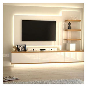 CBMmart <span class=keywords><strong>Mobile</strong></span> Porta <span class=keywords><strong>TV</strong></span> in Legno Dorato con Contenitore, Unità <span class=keywords><strong>TV</strong></span> Mobili Moderne, Mobili per la Casa, Parete Soggiorno, Vendita all'Ingrosso dalla Fabbrica - Product Image 5