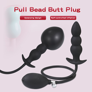 Nuevo Vibrador Anal Inflable con Cuentas Anales para Masaje de Próstata, Juguete Sexual para Adultos, Tapón Anal con Vibración - Product Image 1