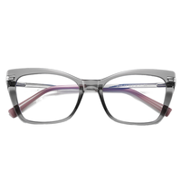 Montures de lunettes tendance anti-lumière bleue œil de chat pour femmes Nouvelle mode Qualité Lunettes sans ordonnance Forme de visage diamant