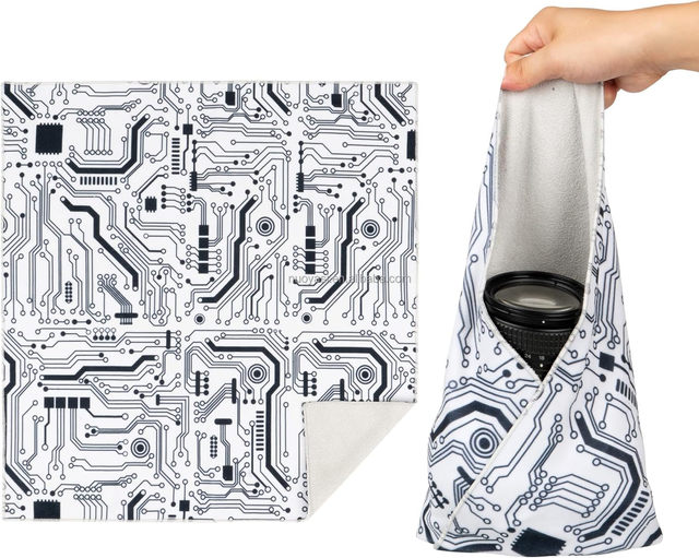 Luxury Anti-Scratch Storage Cloth Camera Wrap Bag for DSLR Smartphones Self-Adhesive Magic Durable Lens Pouch