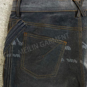 Custom Laser Print Logo Denim Jacket <b>Tracksuit</b> Set Fashion Vintage Men Denim Jackets and Jeans Pants Men Jeans Men <b>Tracksuits</b> - Product Image 5