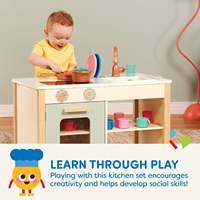 Meubles de garderie Montessori en bois, ensemble de jeu de cuisine pour enfants d'âge préscolaire, jeu de simulation de cuisine pour crèche, jeu de rôle Reggio pour maternelle