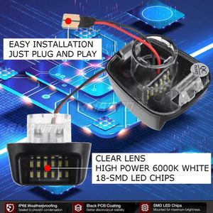 4PCS 2PCS Feux de plaque d'immatriculation LED blancs IP67 18SMD 3W pour Nissan Navara D40 2005-2016 Frontier 2005-2019 Accessoires - Product Image 3