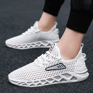 Men's Summer Fashion Breathable Mesh Sports Casual Shoes with Soft Sole Non-Slip Lace-Up <b>Running</b> Design - Product Image 1