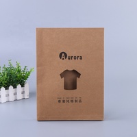 Sac enveloppe en papier kraft brun de grande taille avec logo personnalisé, fermeture à ruban, emballage cadeau recyclable pour vêtements et chaussettes